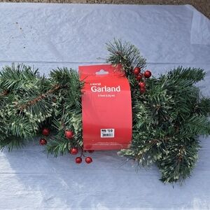 Floral Garland Holiday Pine Garland with Red Berries - 6ft